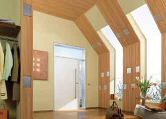 Dekor-Paneele Decolive, mit Gestaltungselementen in Stahl